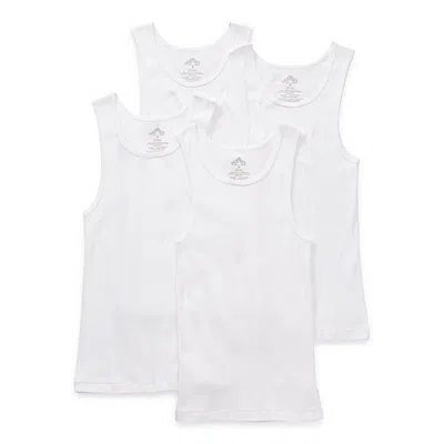 Thereabouts Little & Big Kid Boys Crew Neck Sleeveless 4 Pack Tank In White