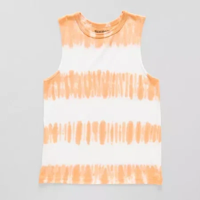 Thereabouts Little & Big Kid Boys Crew Neck Sleeveless Tank Top In Orange