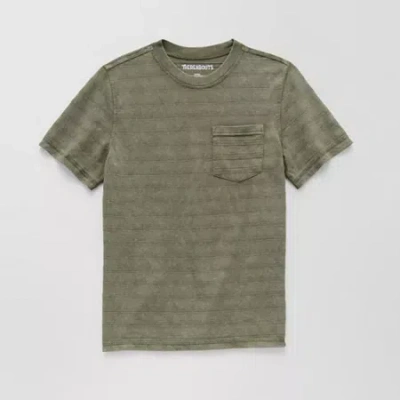 Thereabouts Little & Big Kid Boys Easy-on + Easy-off Sensory Friendly Crew Neck Short Sleeve Adaptive T-shirt In Green