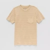 Thereabouts Little & Big Kid Boys Easy-on + Easy-off Sensory Friendly Crew Neck Short Sleeve Adaptive T-shirt In Sand