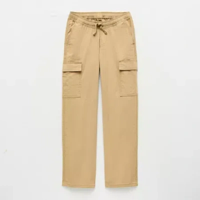 Thereabouts Little & Big Kid Boys Easy-on + Easy-off Seated Wear Straight Cargo Pant In Brown