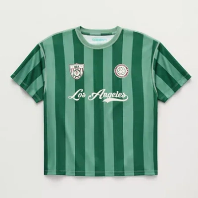 Thereabouts Little & Big Kid Boys Easy-on + Easy-off Sensory Friendly Crew Neck Short Sleeve Adaptive Jersey In Green