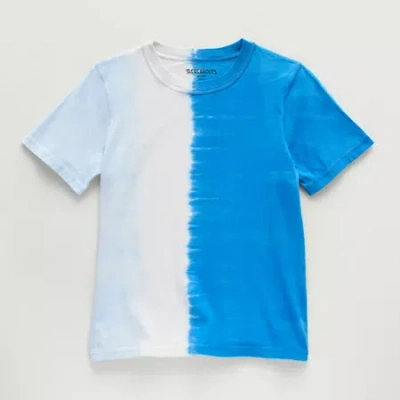 Thereabouts Little & Big Kid Boys Easy-on + Easy-off Sensory Friendly Crew Neck Short Sleeve Adaptive Regular Fi In Blue