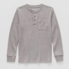 Thereabouts Little & Big Kid Boys Henley Neck Long Sleeve Regular Fit Thermal Top In Gray