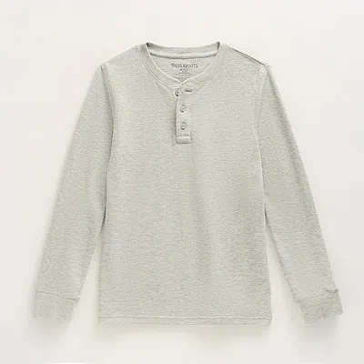 Thereabouts Little & Big Kid Boys Henley Neck Long Sleeve Regular Fit Thermal Top In Gray