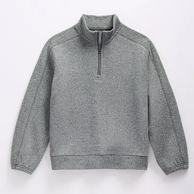 Thereabouts Little & Big Kid Boys Long Sleeve Casual Quarter-zip Pullover In Gray