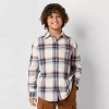 Thereabouts Little & Big Kid Boys Long Sleeve Regular Fit Flannel Shirt In Red