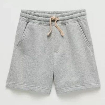 Thereabouts Little & Big Kid Boys Mid Rise Fleece Pull-on Short In Gray