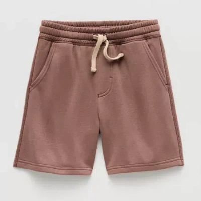 Thereabouts Little & Big Kid Boys Mid Rise Fleece Pull-on Short In Brown