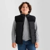 Thereabouts Little & Big Kid Boys Midweight Puffer Vest In Black