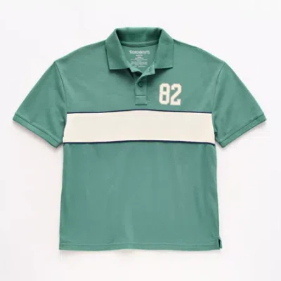 Thereabouts Little & Big Kid Boys Short Sleeve Oversized Polo Shirt In Green