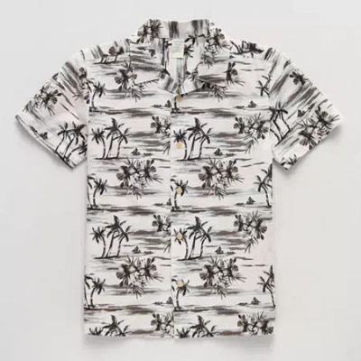 Thereabouts Little & Big Kid Boys Short Sleeve Regular Fit Button-down Shirt In Multi