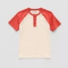 Thereabouts Little & Big Kid Boys Short Sleeve Regular Fit Henley Shirt In Sand