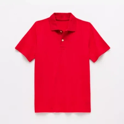 Thereabouts Little & Big Kid Boys Short Sleeve Regular Fit Polo Shirt In Red