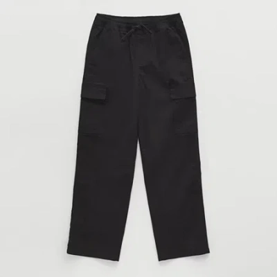 Thereabouts Little & Big Kid Boys Straight Cargo Pant In Black