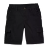 Thereabouts Little & Big Kid Boys Stretch Fabric Adjustable Waist Cargo Short In Black