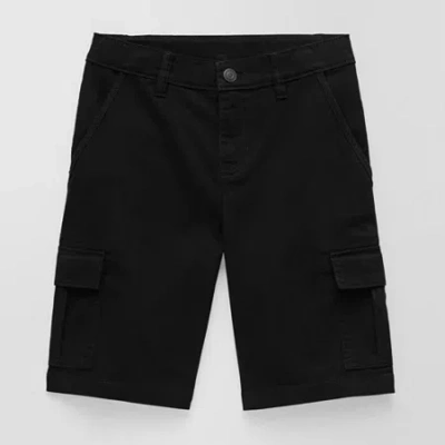 Thereabouts Little & Big Kid Boys Stretch Fabric Adjustable Waist Cargo Short In Black