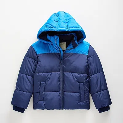 Thereabouts Little & Big Kid Boys Water Resistant Heavyweight Puffer Jacket In Multi