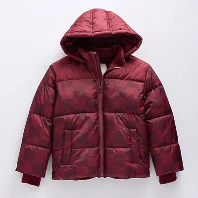 Thereabouts Little & Big Kid Boys Water Resistant Heavyweight Puffer Jacket In Red