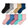 Thereabouts Little & Big Kid Girls 10 Pair Quarter Ankle Socks In Pink