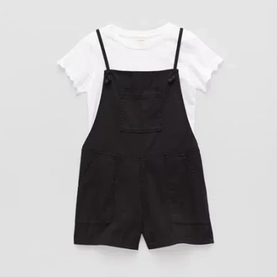 Thereabouts Little & Big Kid Girls 2-pc. Shortall Set In Black