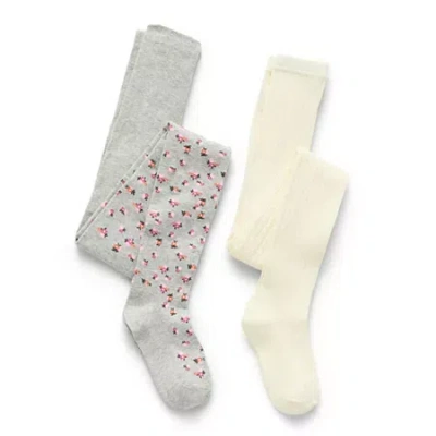 Thereabouts Little & Big Kid Girls 2-pc. Floral Tights In Gray
