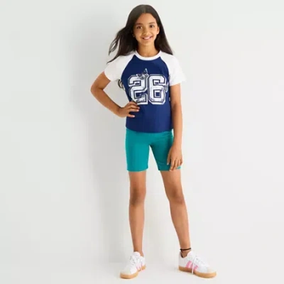 Thereabouts Little & Big Kid Girls 6" Bike Short In Blue