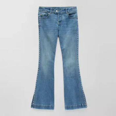 Thereabouts Little & Big Kid Girls Adaptive Flare Leg Jean In Blue