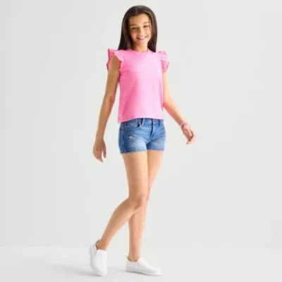 Thereabouts Little & Big Kid Girls Adjustable Waist Low Rise Shortie Short In Multi