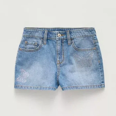 Thereabouts Little & Big Kid Girls Adjustable Waist Shortie Short In Blue