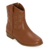 Thereabouts Little & Big Kid Girls Charlee Flat Heel Booties In Brown