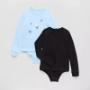 Thereabouts Little & Big Kid Girls Crew Neck Long Sleeve Adaptive 2-pc. Bodysuit In Blue