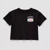 Thereabouts Little & Big Kid Girls Crew Neck Short Sleeve Boxy Fit Graphic T-shirt In Black
