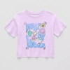 Thereabouts Little & Big Kid Girls Crew Neck Short Sleeve Boxy Fit Graphic T-shirt In Purple