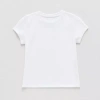 Thereabouts Little & Big Kid Girls Crew Neck Short Sleeve Regular Fit Graphic T-shirt In White