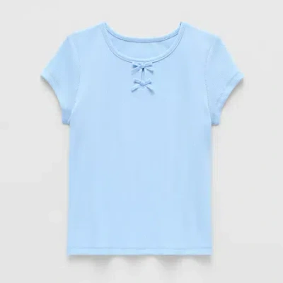 Thereabouts Little & Big Kid Girls Crew Neck Short Sleeve T-shirt In Blue