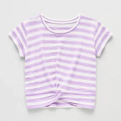 Thereabouts Little & Big Kid Girls Crew Neck Short Sleeve T-shirt In Multi