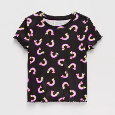 Thereabouts Little & Big Kid Girls Crew Neck Short Sleeve T-shirt In Multi