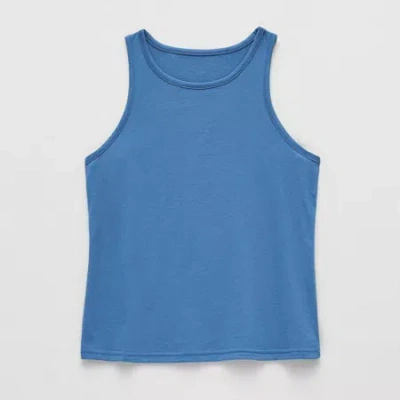 Thereabouts Little & Big Kid Girls Crew Neck Sleeveless Tank Top In Blue