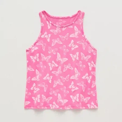 Thereabouts Little & Big Kid Girls Crew Neck Sleeveless Tank Top In Multi