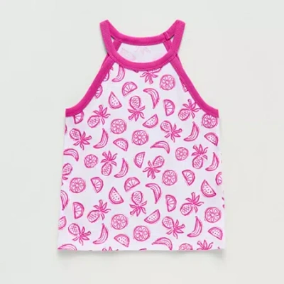 Thereabouts Little & Big Kid Girls Crew Neck Sleeveless Tank Top In Pink