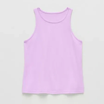 Thereabouts Little & Big Kid Girls Crew Neck Sleeveless Tank Top In Purple