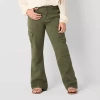 Thereabouts Little & Big Kid Girls Flare Cargo Pant In Green