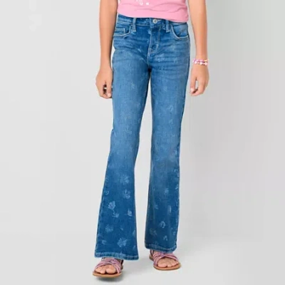 Thereabouts Little & Big Kid Girls Flare Leg Jean In Blue