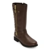 Thereabouts Little & Big Kid Girls Hailey Flat Heel Riding Boots In Brown