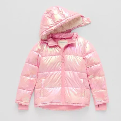 Thereabouts Little & Big Kid Girls Heavyweight Puffer Jacket In Pink