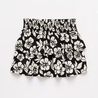 Thereabouts Little & Big Kid Girls High Rise Skort In Black