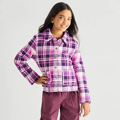 Thereabouts Little & Big Kid Girls Jacket In Purple