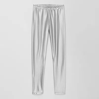 Thereabouts Little & Big Kid Girls Knit Full Length Leggings In Silver