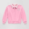 Thereabouts Little & Big Kid Girls Long Sleeve Fleece Casual Quarter-zip Pullover In Pink